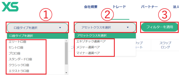 xs スワップポイント　確認方法２